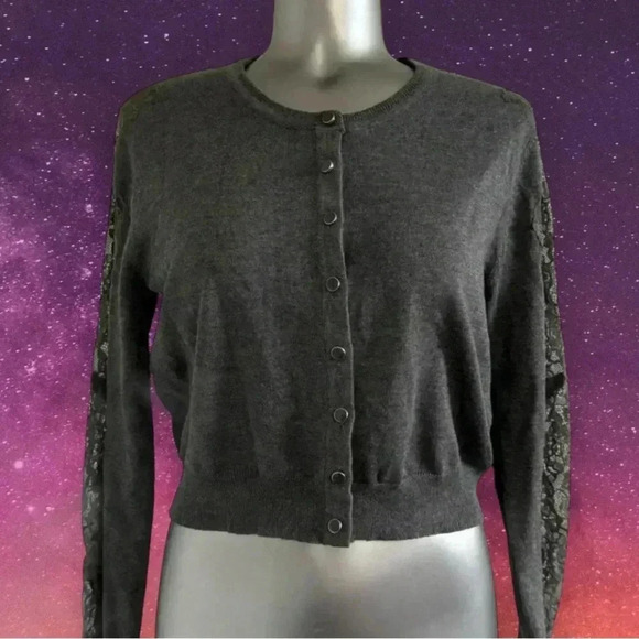 💎💟Vintage  Lightweight Cardigan With Lace - Picture 6 of 13